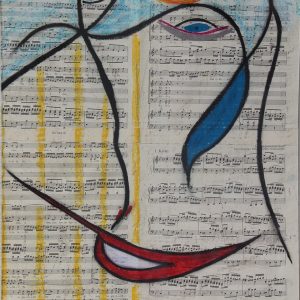 Vente en ligne de l'œuvre intitulée "Bach!!" réalisée par l'artiste contemporain Andreas Toto Tscherrig.